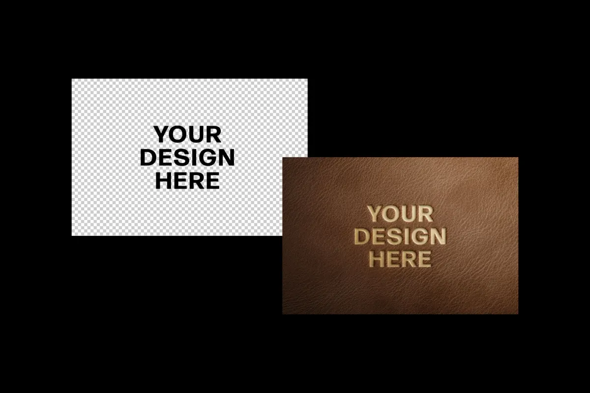 Leather Debossed Mockup