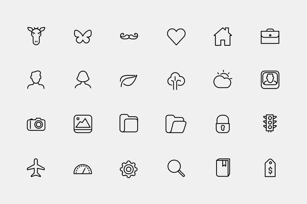 50 iOS and Android Line Icons