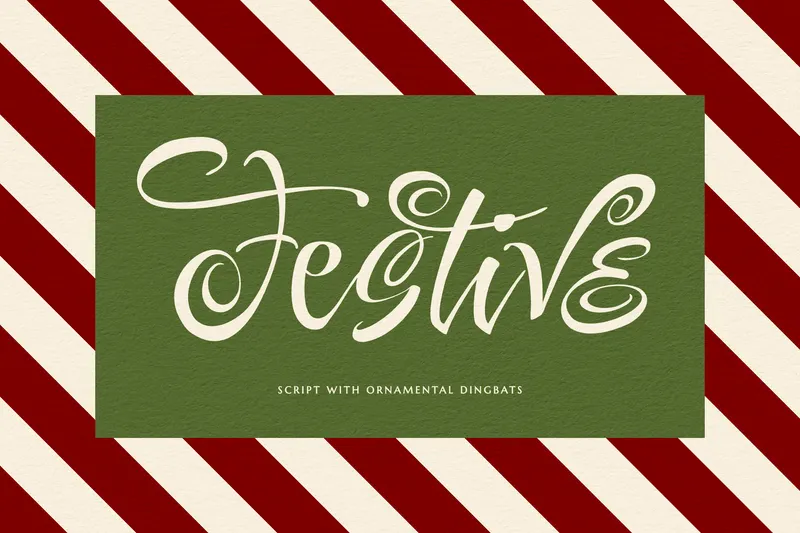 Festive — Free Script Font with Ornaments