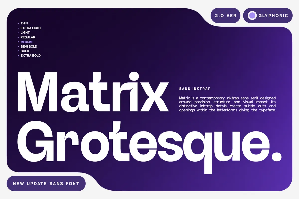 GC Matrix Vol. 2 - Ink Trap Sans Serif Font Family