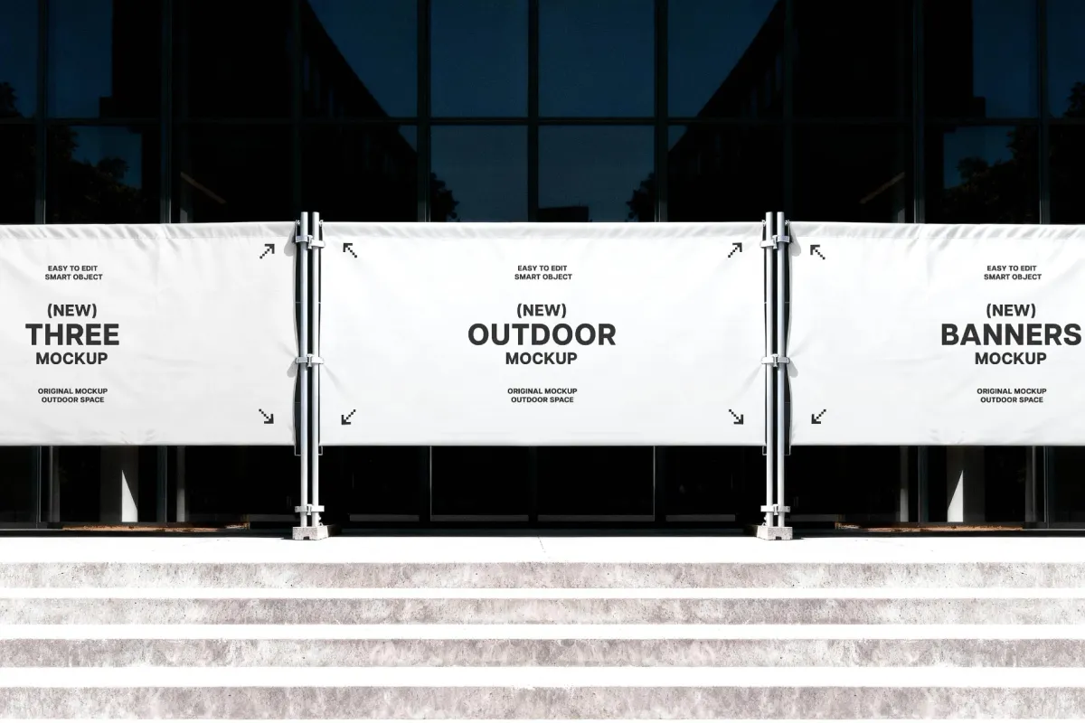 Street-Level Event Banners Mockup