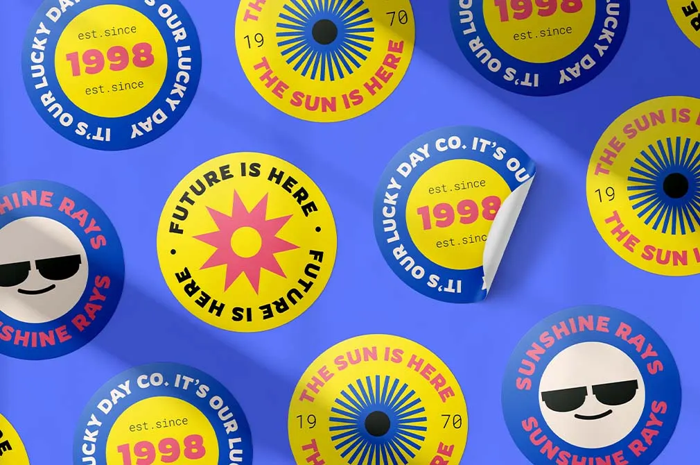 Round Stickers Mockup Set