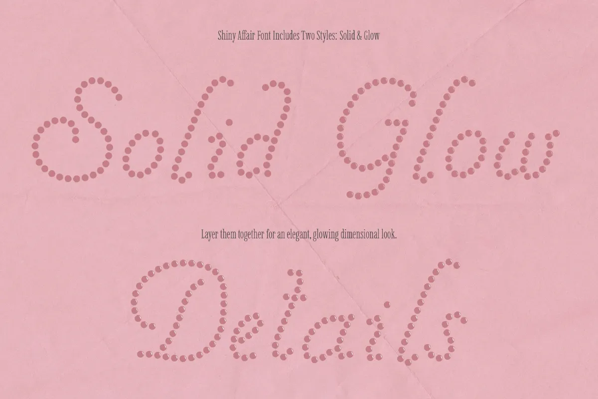 Shiny Affair — Romantic Dots Font