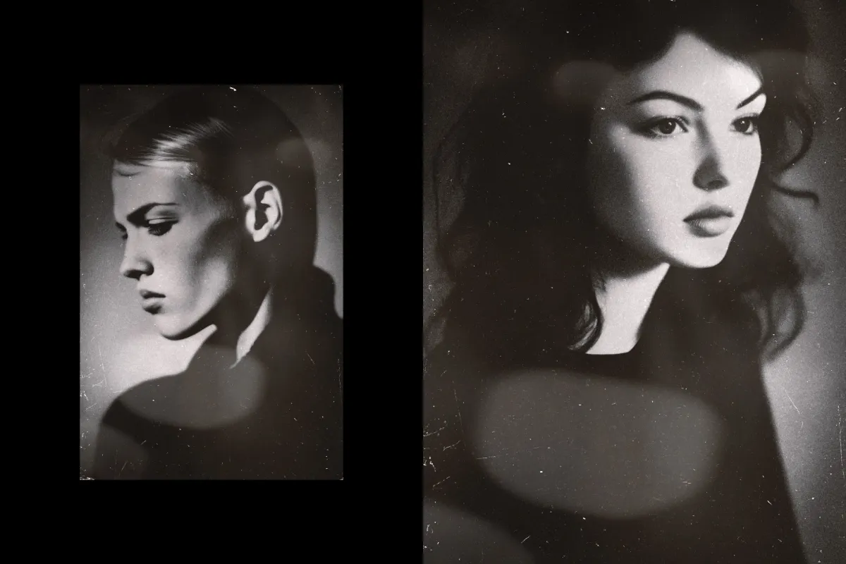 Monochrome Retro Film Effect