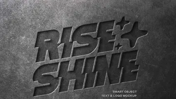 Concrete Text & Logo Mockup