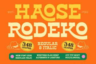 Haose Rodeko - Western Slab Serif Font