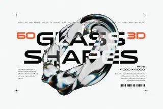 Liquid Glass 3D Shapes