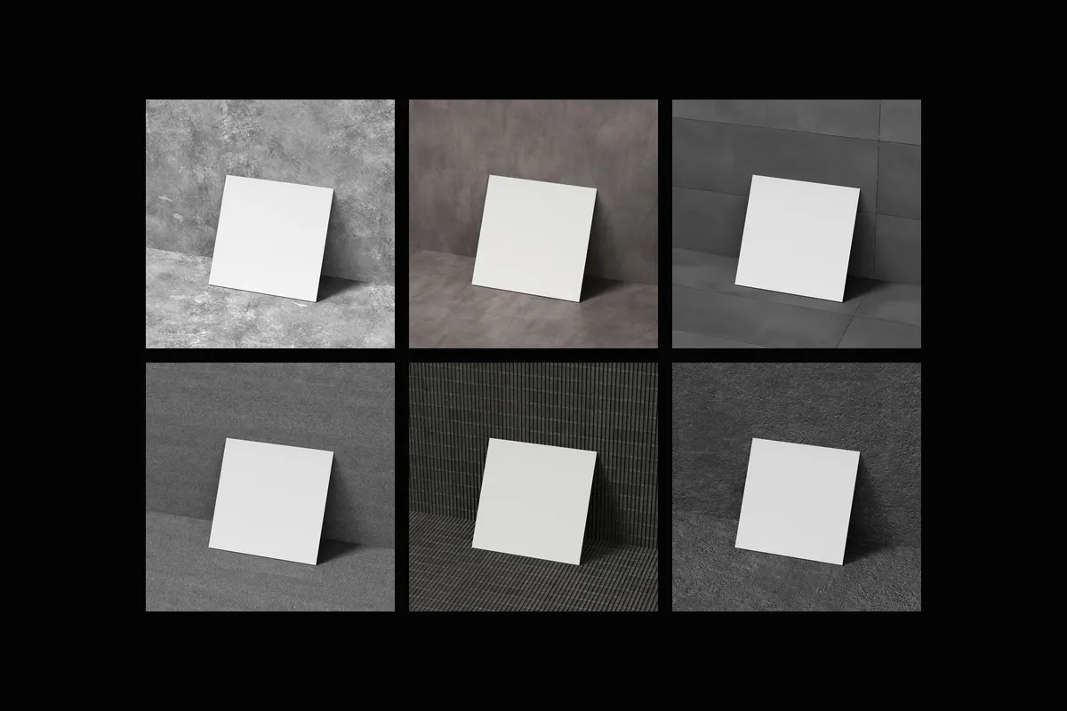 Square Business Card Mockup