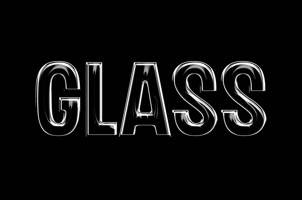 Realistic Glass Logo Mockup