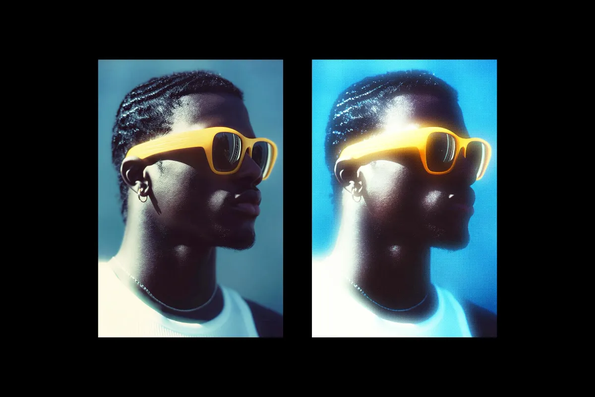 Glow Halftone Poster Effect