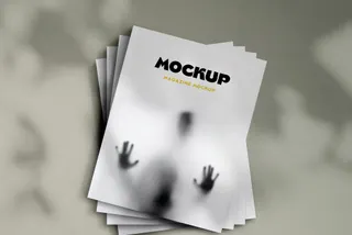 Stacked US Magazines Mockup