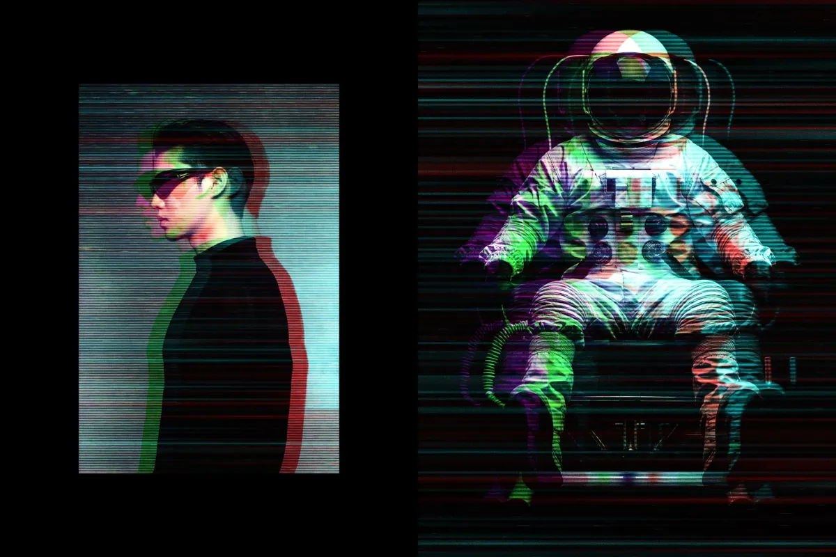 Glitching Anaglyph Photo Effect