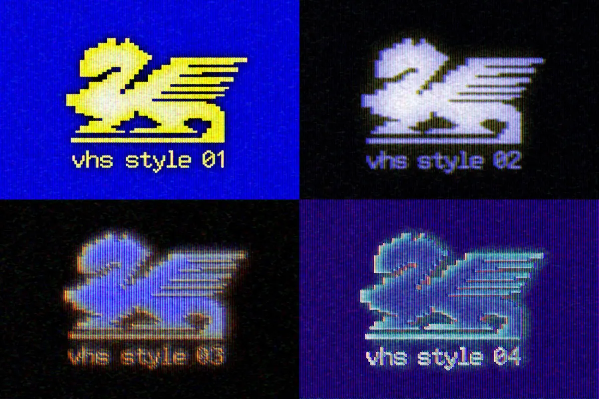 VHS Tape Text & Logo Effect