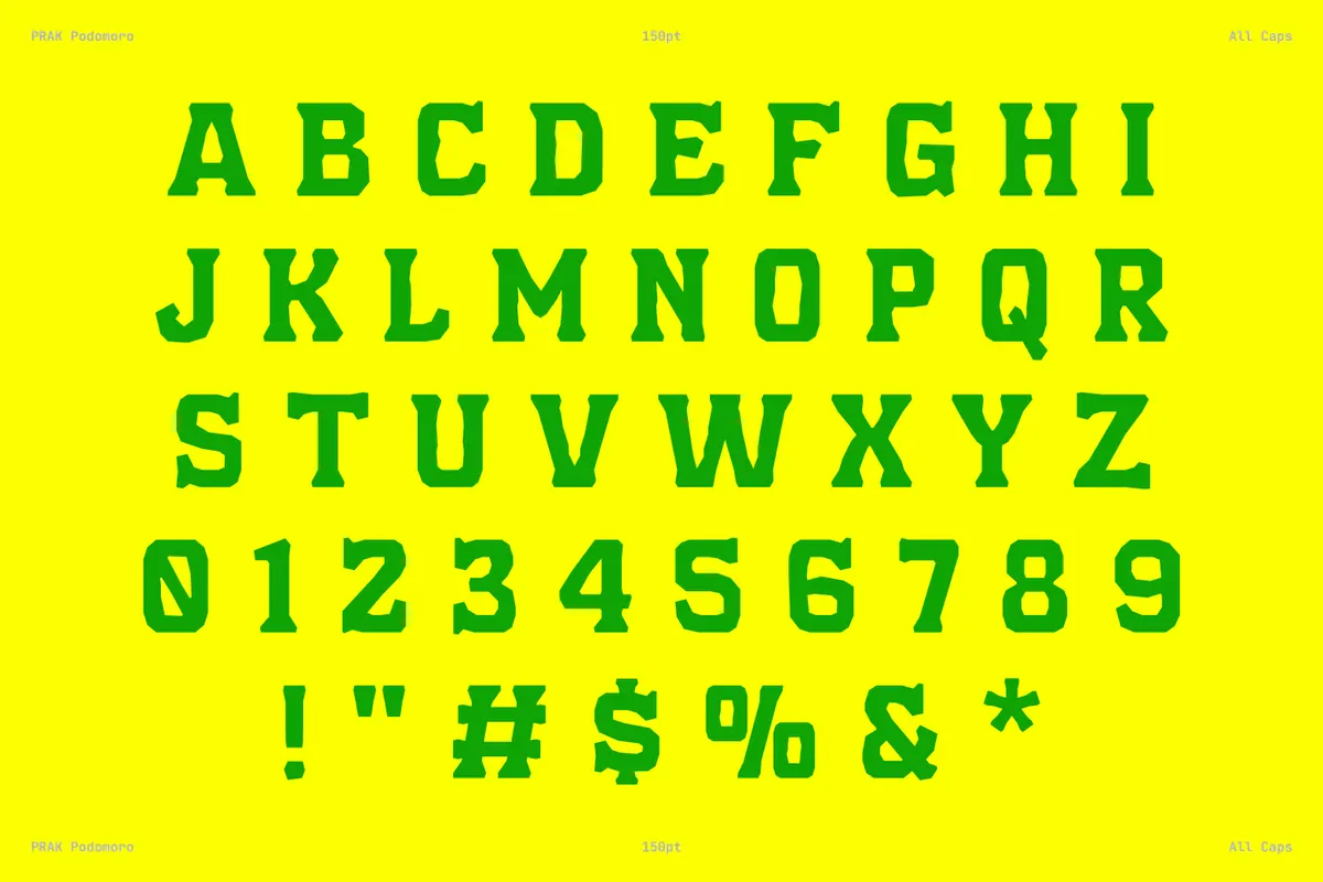 PRAK Podomoro - Hand-Cut Display Font