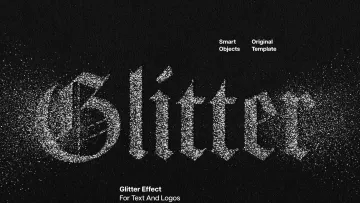 Silver Glitter Text Effect