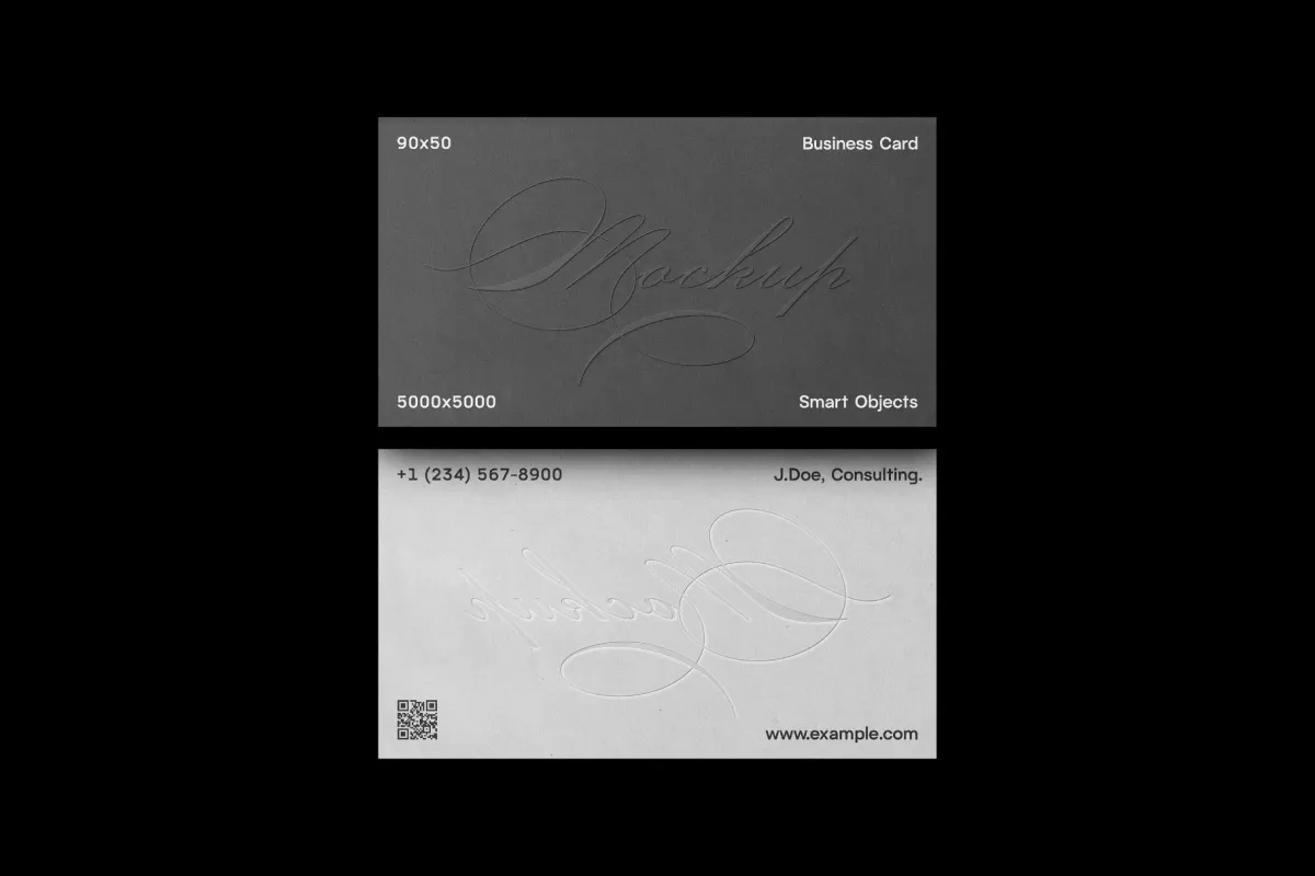 90x50 Business Card Mockup