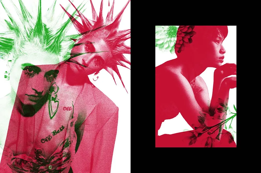 Risograph Double Exposure Effect