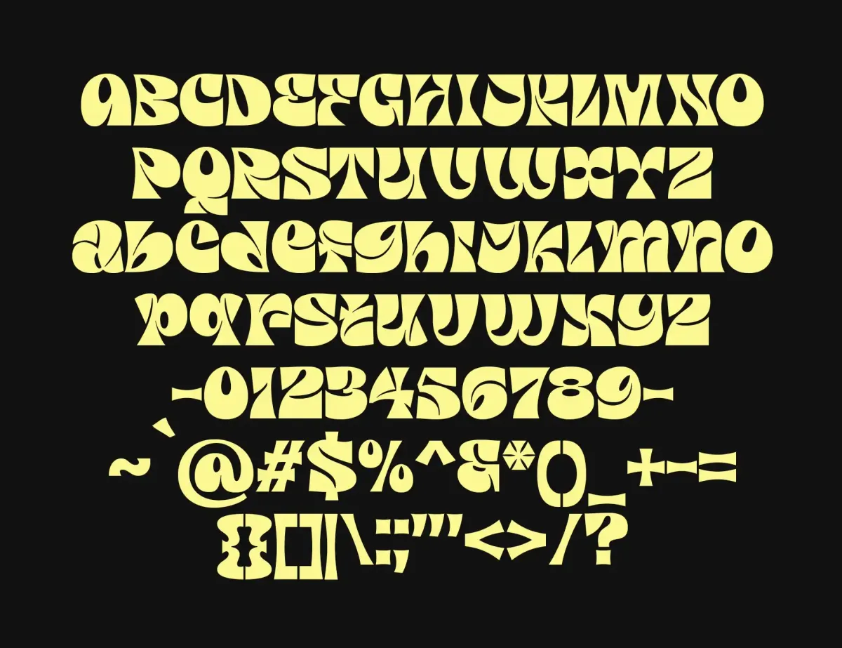 Pork Belly - Groovy Bubble Display Font