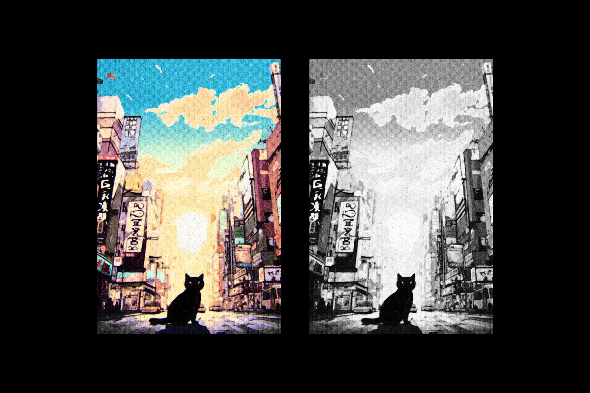 Cardboard Halftone Photo Effect