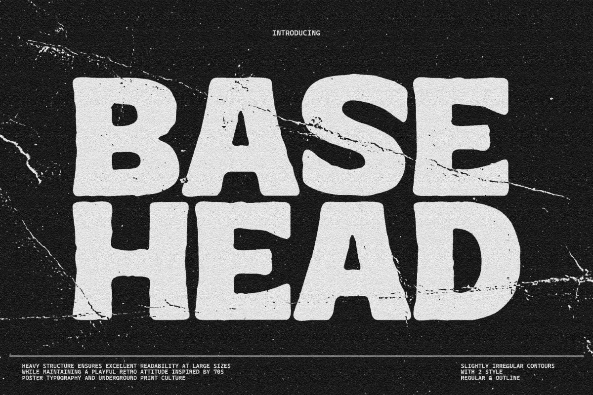BaseHead – Bold Retro Display Font
