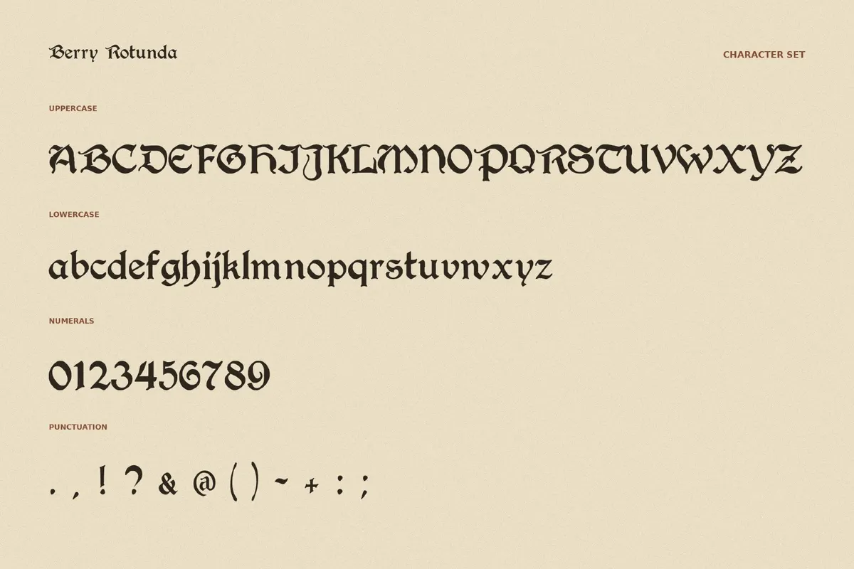 Berry Rotunda - Medieval Fantasy Font