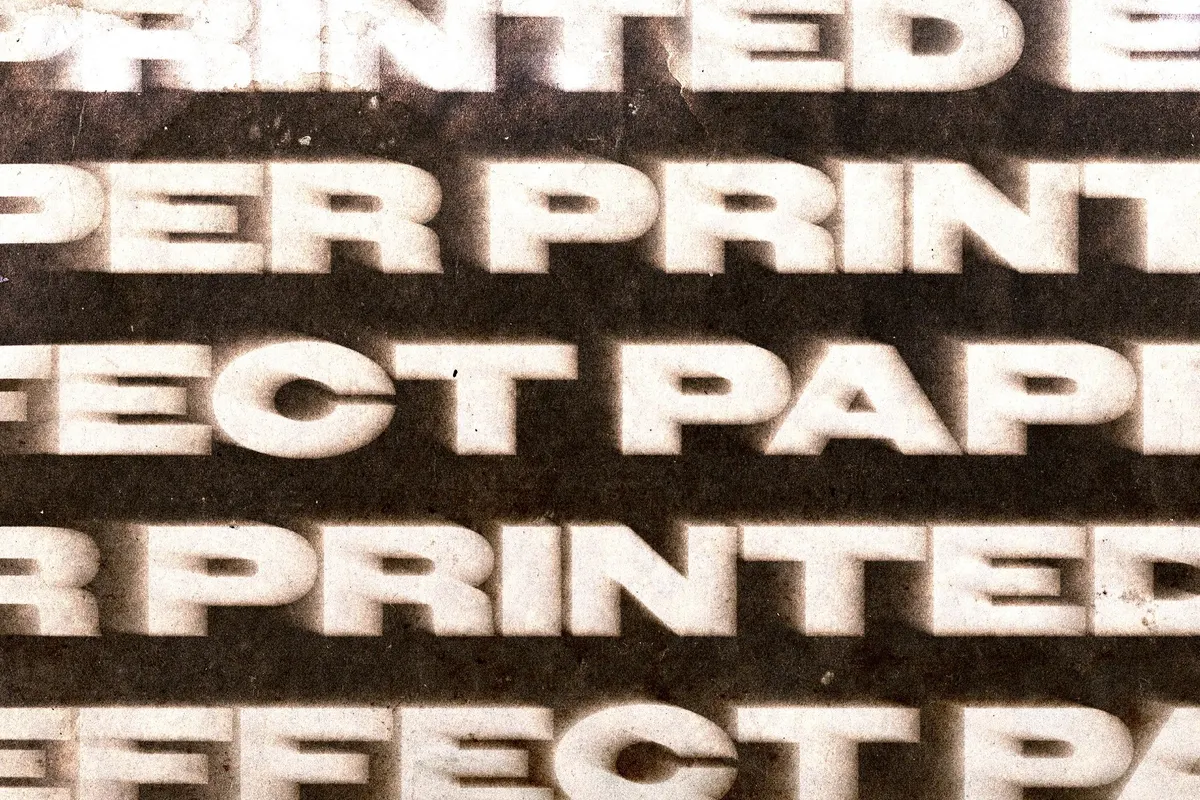 Grunge Paper Print Effect