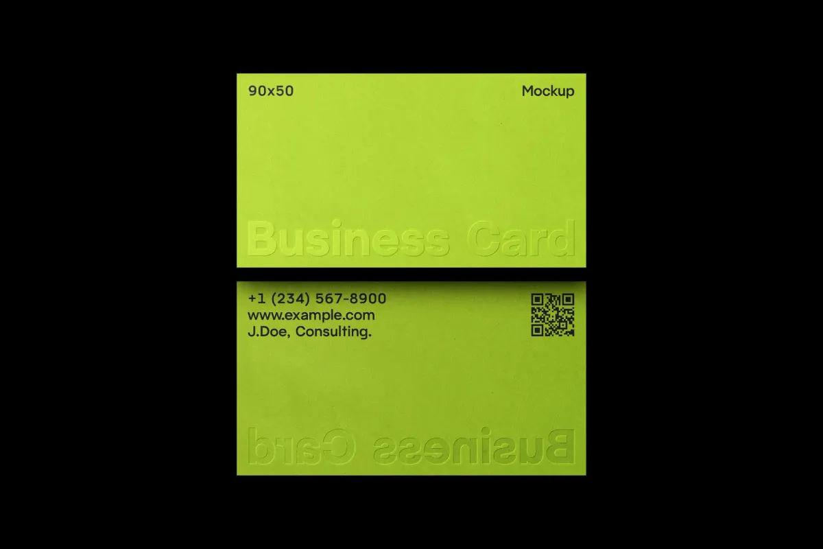 90x50 Business Card Mockup