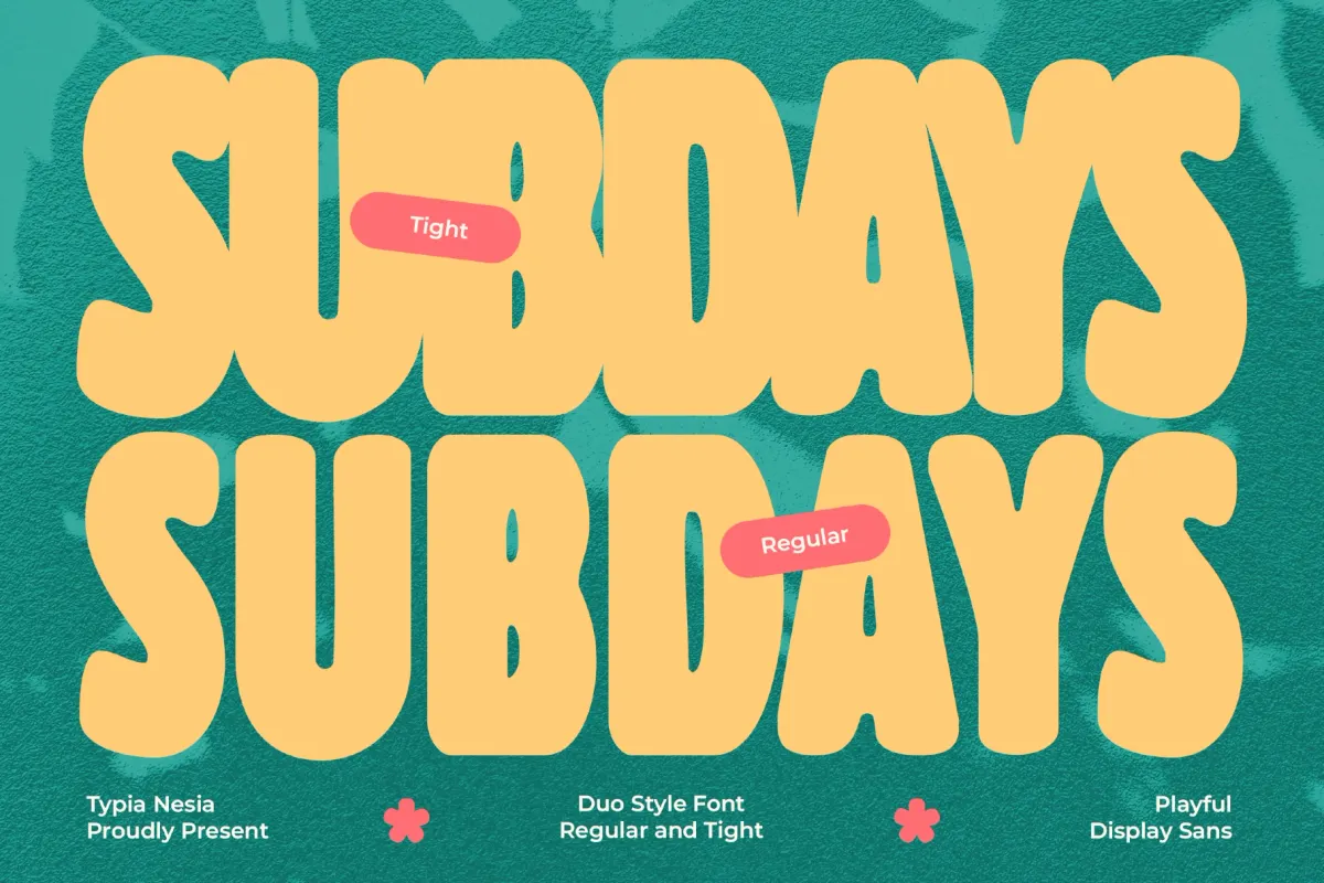 Subdays - Chubby Bubble Display Font