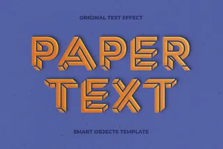 Cut Out Paper Text Effect