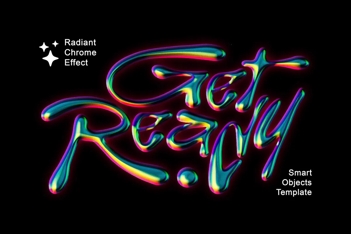Radiant Chrome Text & Logo Effect