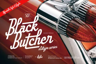 Black Butcher - Retro Car Font