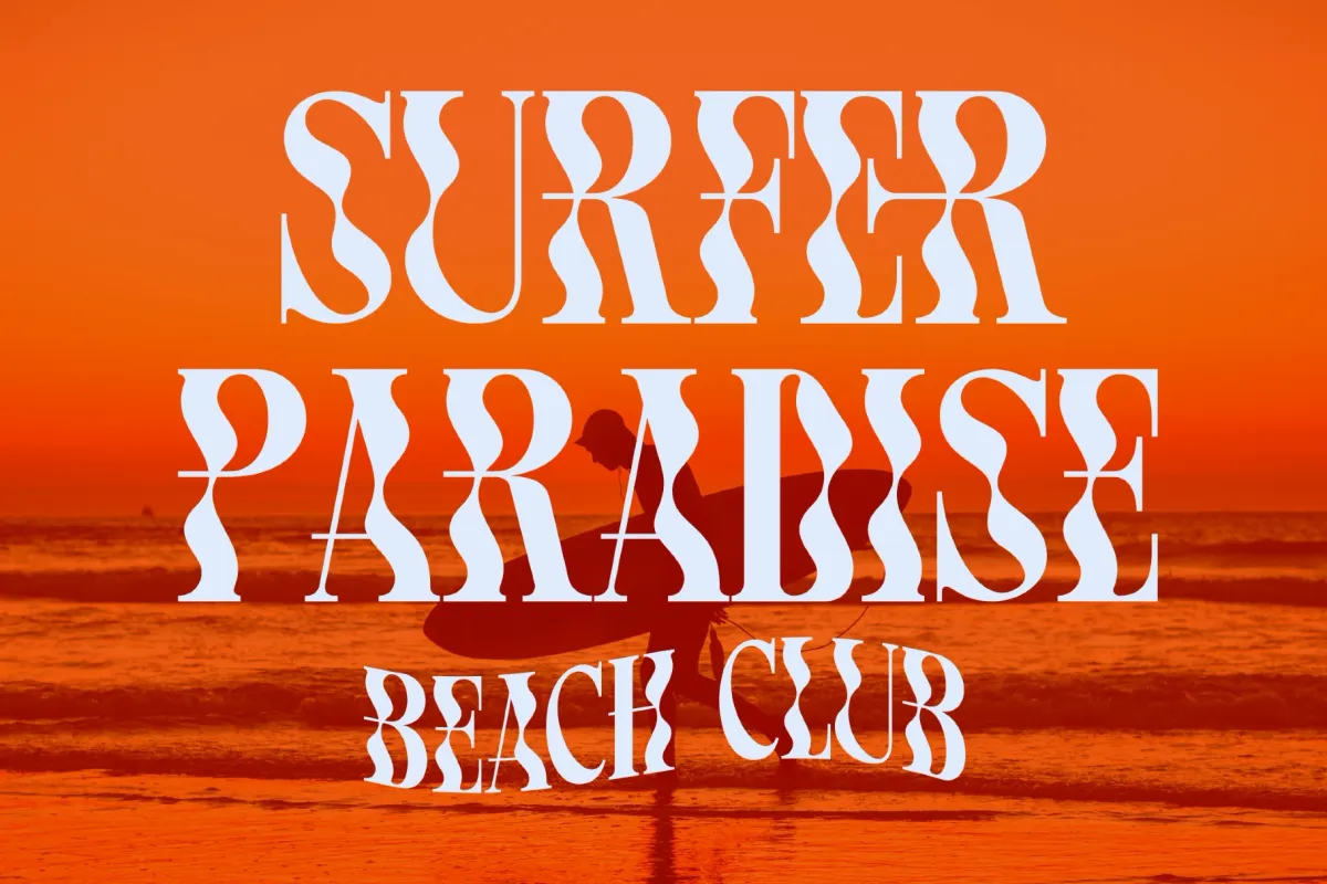 Flowsun - Psychedelic Groovy Serif Font