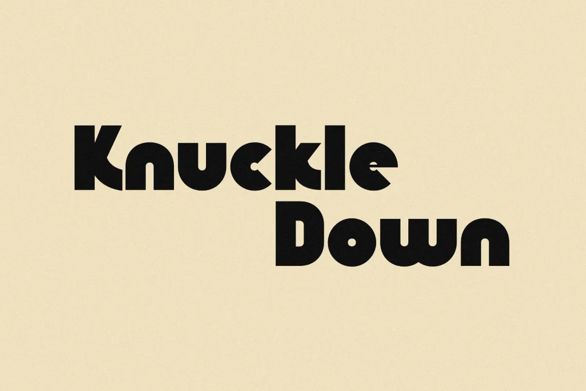 Knuckle Down - Retro Groovy Display
