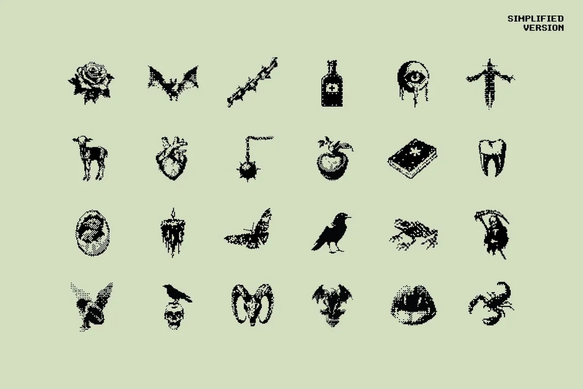 Dark Aesthetic Dithering Graphic Pack