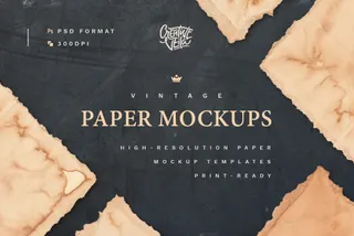 Vintage Paper Mockup Set