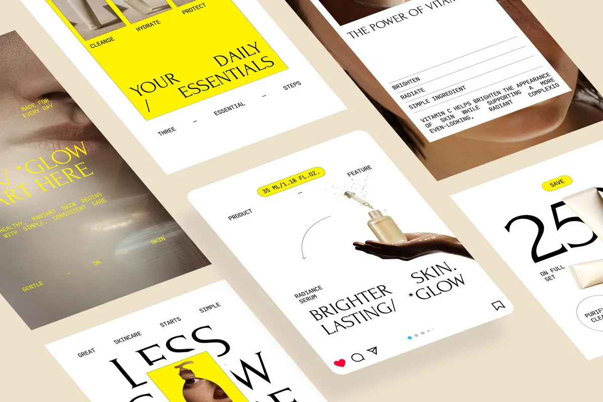 Skincare Instagram Canva & Affinity Template - Luura