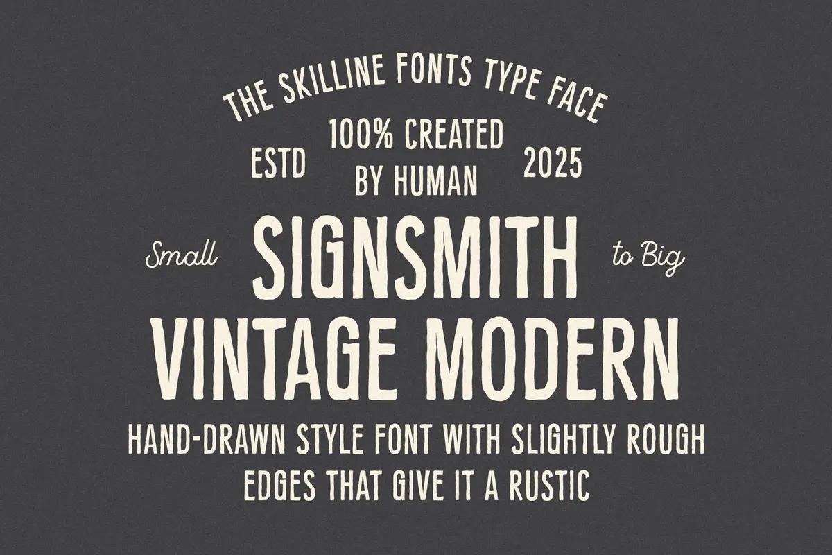Signsmith - Condensed Vintage Font
