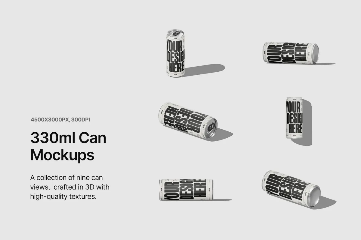 330ml Can Mockups