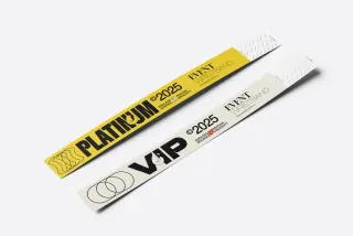 Paper Wristband Mockup Back Half Side View