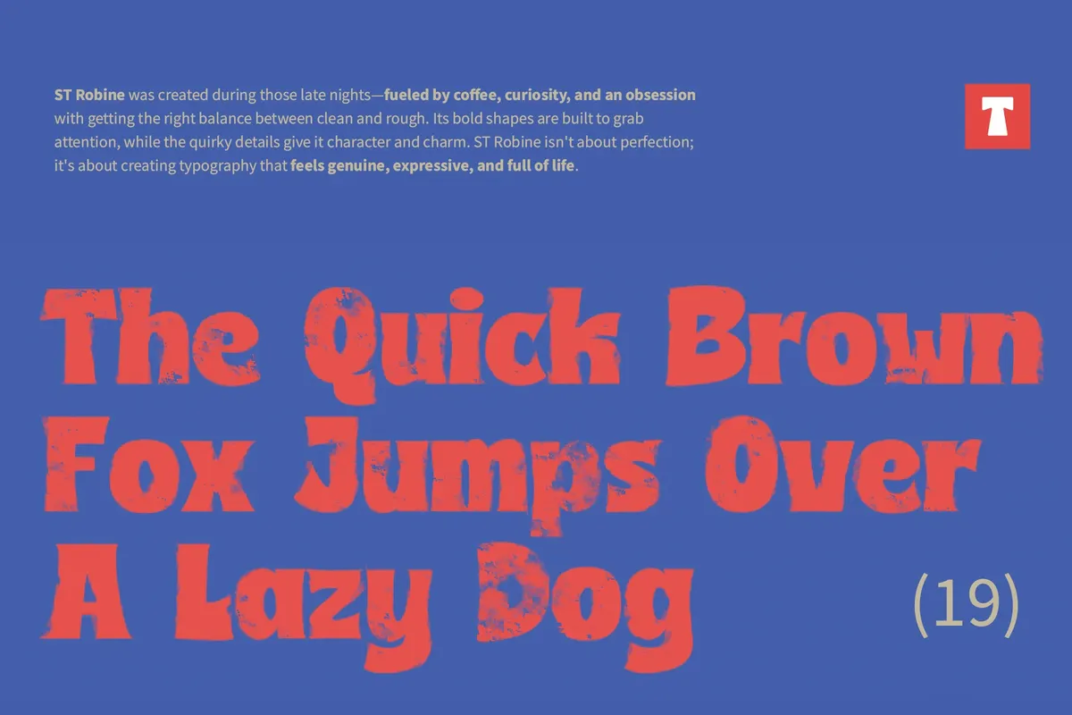 ST Robine - Playful Rough Display Font