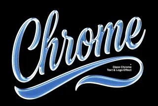 Chrome Text Effect