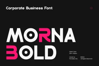 Morna Bold - Bold Tech Sans Serif Font