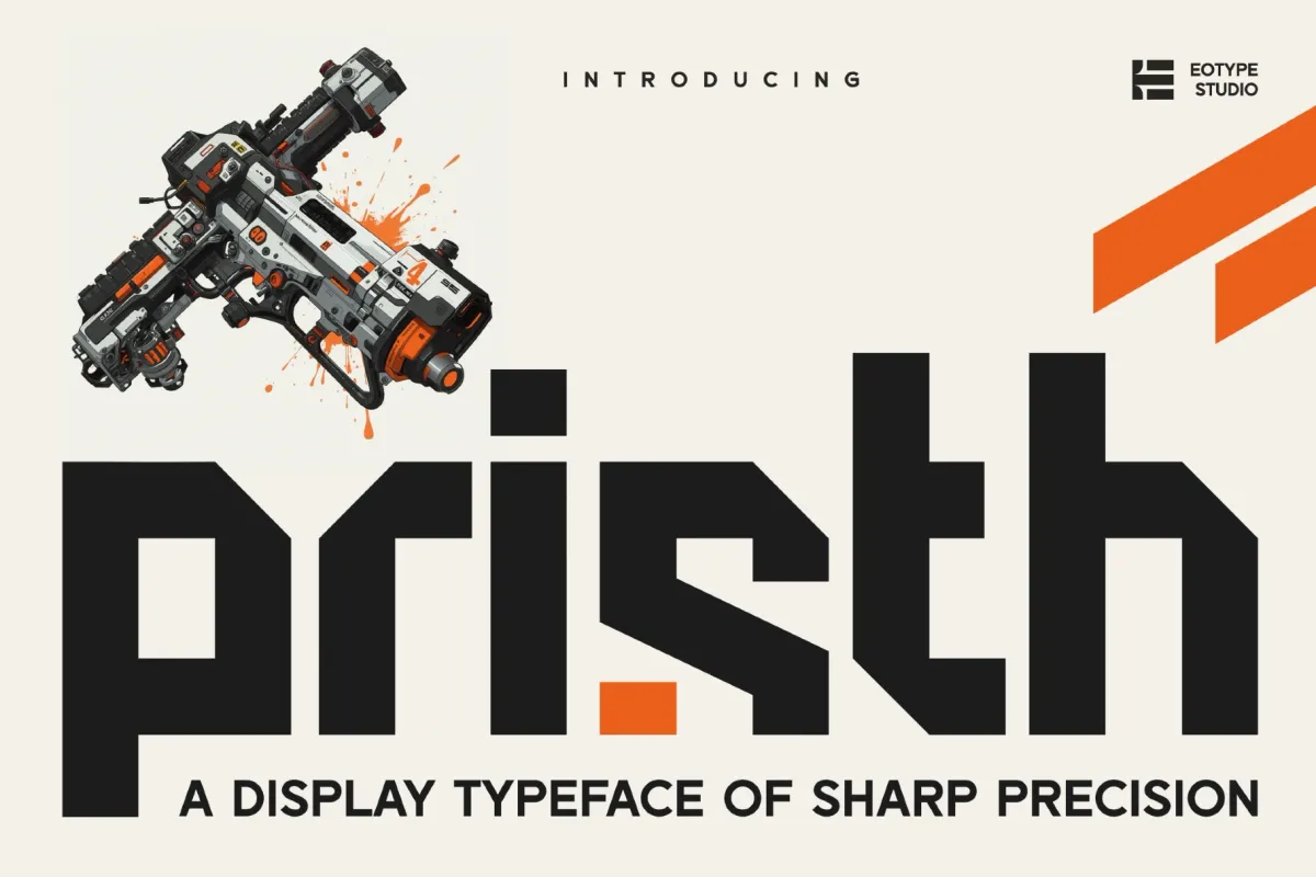 Pristh - Bold Tech Display Font