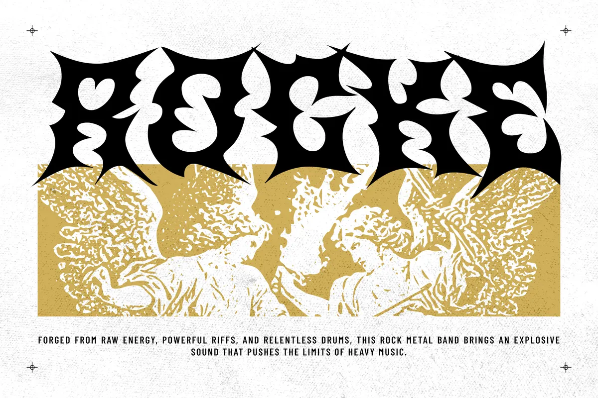 Drivioz - Spiky Black Metal Gothic Font