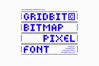 Gridbit - Digital Pixel Font
