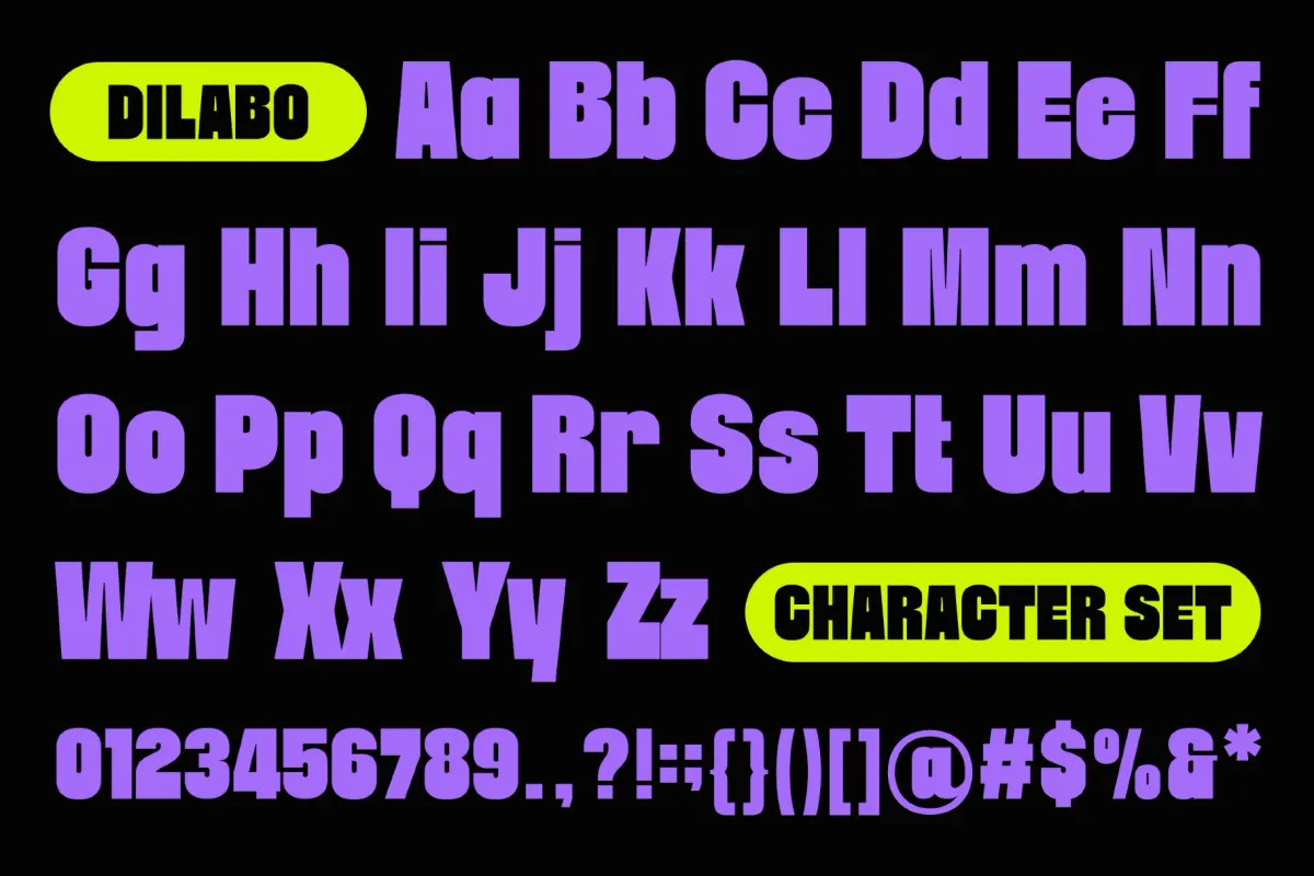 Dilabo - Bold Condensed Sans Font