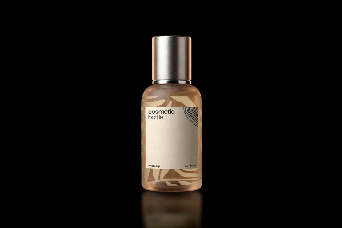 Frosted Cosmetic Bottle Mockup