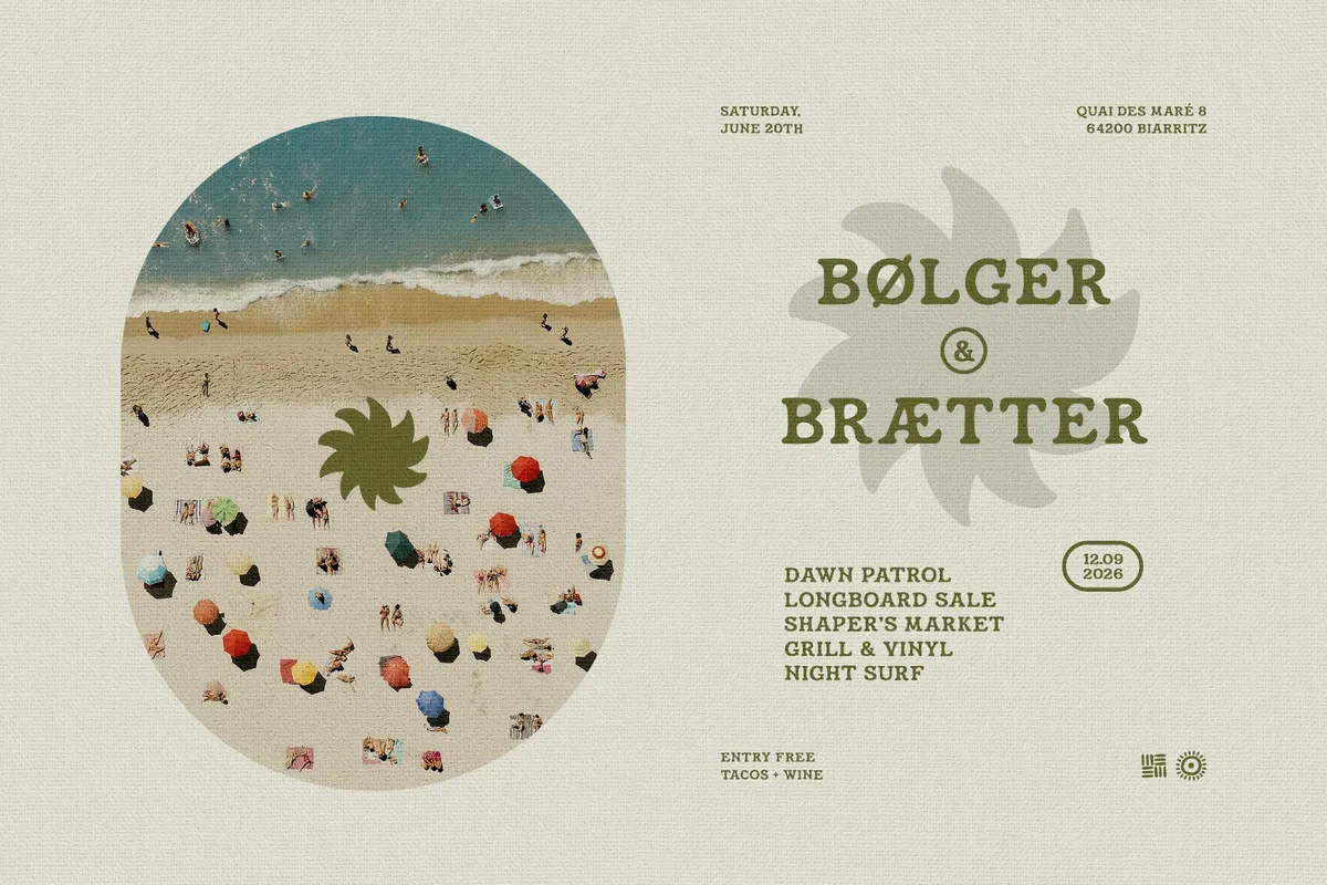 Hossegor - Retro Surf Serif Display