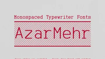 AzarMehr: Monospaced Typewriter Fonts
