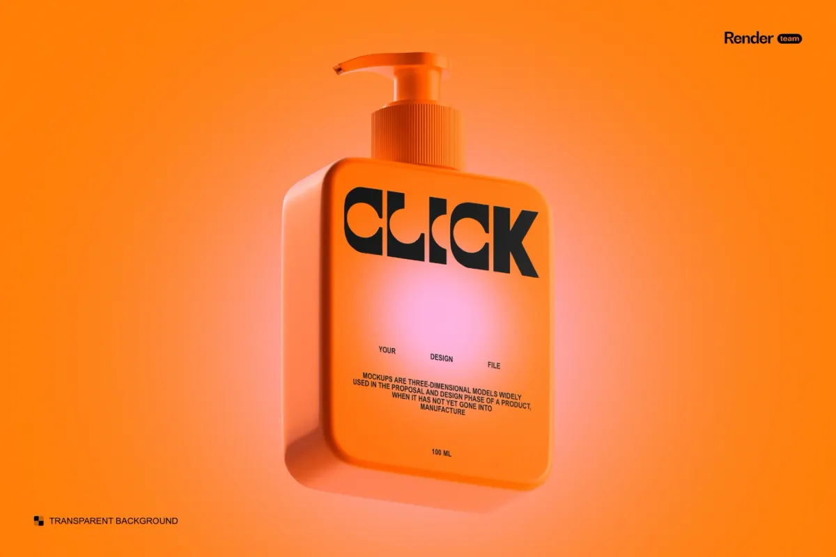 Pump Bottle Mockup Set with AR